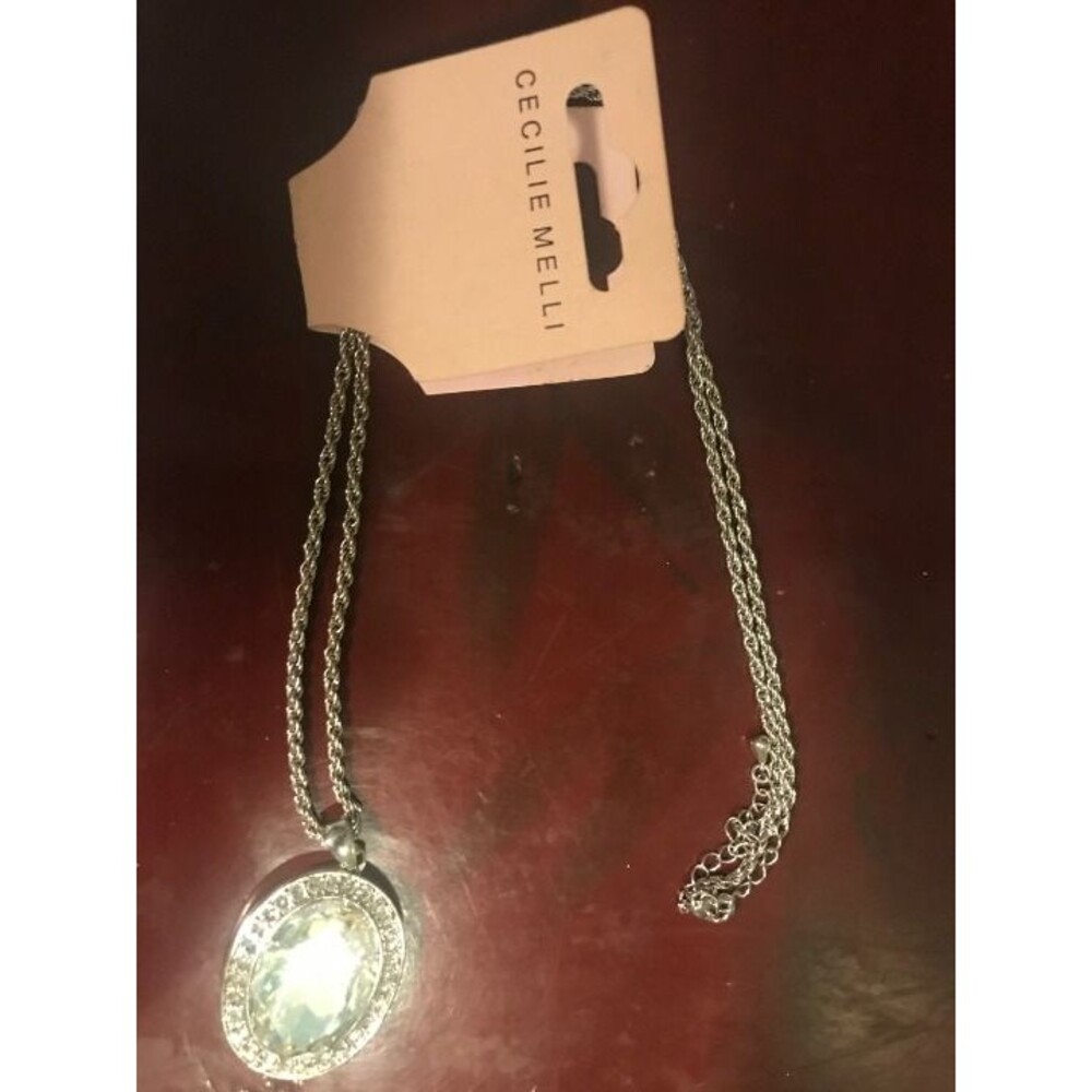 Cecilie Melli Crystal Pendant Necklace